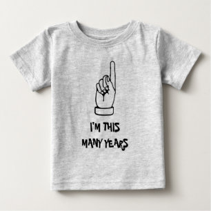 Barn 1:a födelsedag t-skjorta med ett år t shirt