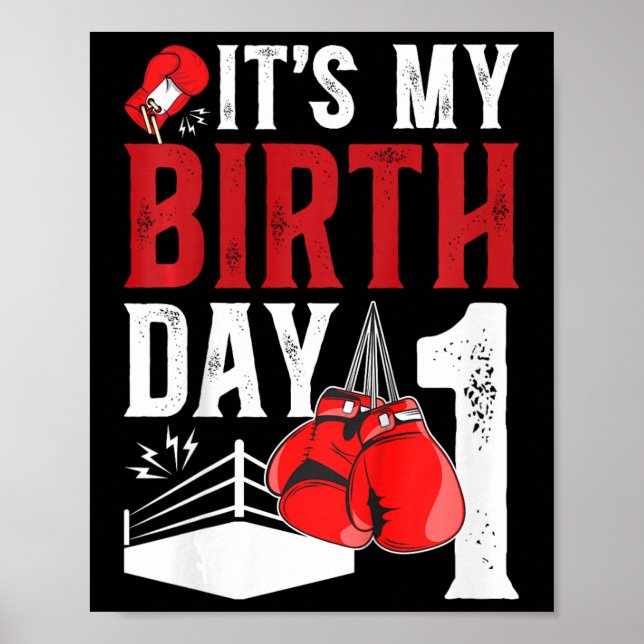 Barn 1: a födelsedagen Boxing Boy 1 Årets gamla bo Poster (Framsidan)