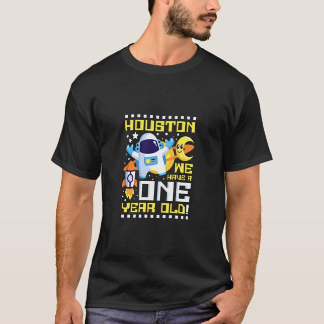 Barn 1:a födelsedagshus Vi har ett år T Shirt (Framsida)