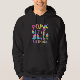 Barn 1:a födelsedagspressen 1:a året Party för gir Hoodie