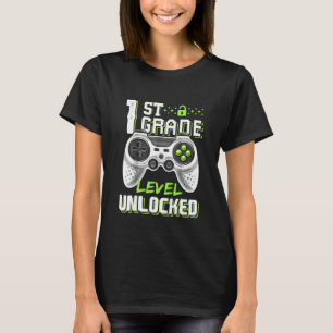 Barn 1:a klassnivå upplåst spelare Första skoldage T Shirt