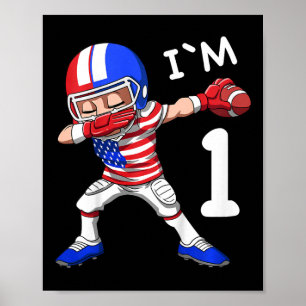 Barn 1 Amerikanska fotbollsdagen 1 år O Poster