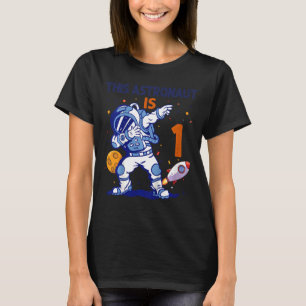 Barn 1 Årets gamla Astronaut-rymdplan 1:a Birthda T Shirt
