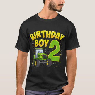 Barn 2:a födelsedag 2 år gammal lantgårm Lastbil T Shirt