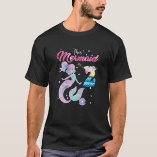 Barn 2:a födelsedag Den här Sjöjungfrun är 2 flick T Shirt