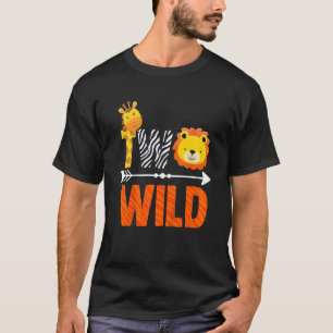 Barn 2:a födelsedag Djuren Safari Baby Lejon 2 Y T Shirt