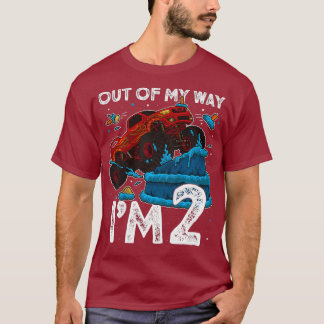 Barn 2:a födelsedag Günter Monster Lastbil ut ur m T Shirt