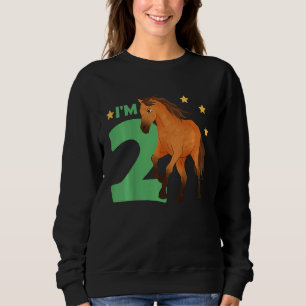 Barn 2:a födelsedag Häst 2 år gammal stam T Shirt