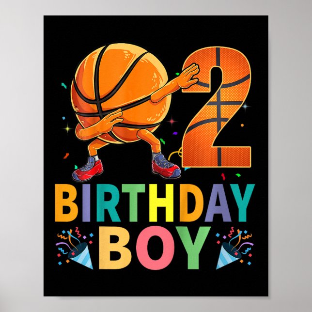 Barn 2:a födelsedag Sketll Dabbing 2 år Gamla barn Poster (Framsidan)