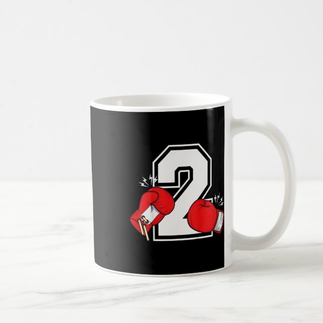 Barn 2:a födelsedagen Boxing Boy 2 År gammal boxer Kaffemugg (Höger)