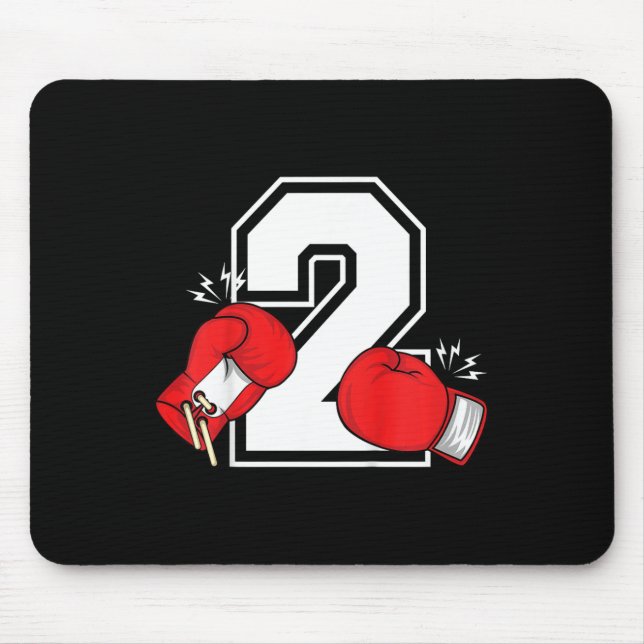 Barn 2:a födelsedagen Boxing Boy 2 År gammal boxer Musmatta (Framsidan)
