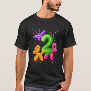 Barn 2:a födelsedagskaldelsbubblan i djurlegeringa t shirt