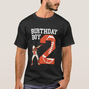 Barn 2:a fotbollsdagen 2 års gammaldags pojkfotbol t shirt
