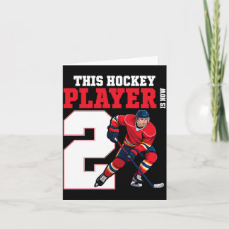 Barn 2:a ishockey födelsedag två år gammal spelare kort
