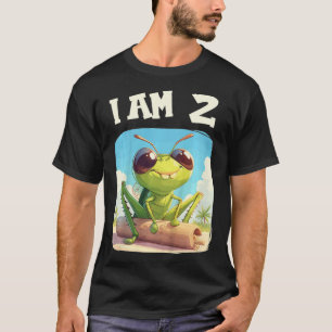 Barn 2 år gamla 2 födelsedag syrsor pojke flicka s t shirt
