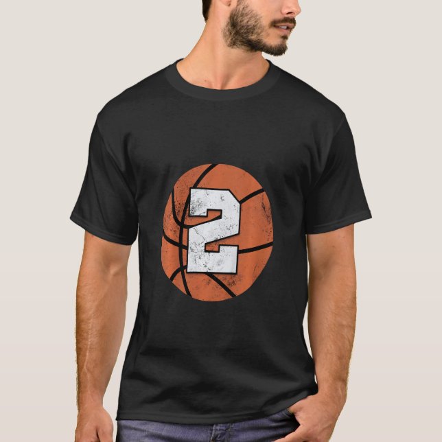 Barn 2 år gamla barndagshönor Boys Girls Basketb T Shirt (Framsida)