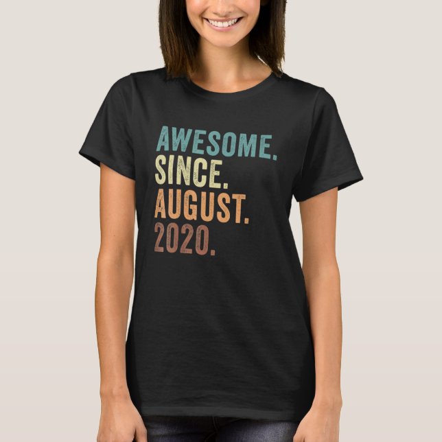 Barn 2 år gamla Fantastisk sedan augusti 2020 2:e  T Shirt (Framsida)