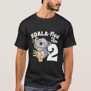 Barn 2 år gamla Koala-födelsedagen Koalafied Girl T Shirt