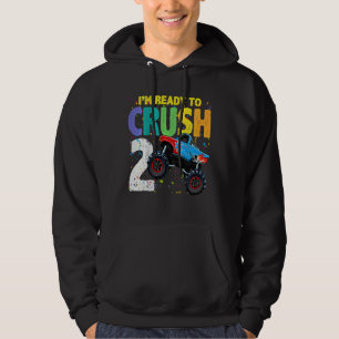 Barn 2 år gammal andre födelsedag Monster Lastbil Hoodie