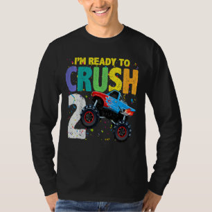 Barn 2 år gammal andre födelsedag Monster Lastbil T Shirt