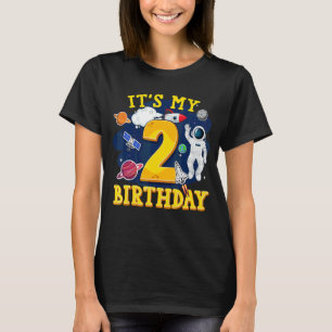 Barn 2 år gammal astronaut Rymden 2:a Birthda T Shirt