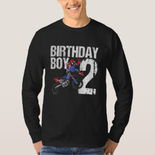 Barn 2 år gammal Dirt Bike Födelsedagsfest Motocro T Shirt