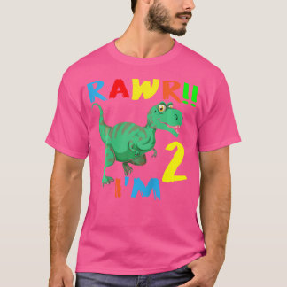 Barn 2 år Gammal födelsedagspresent Shirt Roar I M T