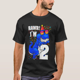 Barn 2 år gammal Rawr.. Jag är 2:a födelsedagspojk T Shirt
