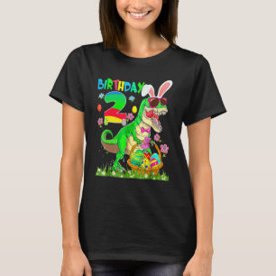 Barn 2 år gammal T Rex dinosaur påskhare ägg 2n Shirt