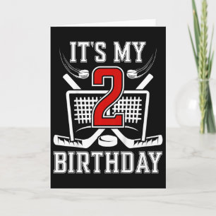 Barn 2-års födelsedag ishockey pojke 2 år gammal i kort