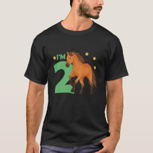 Barn 2:e födelsedag häst 2 år gammal stam t shirt