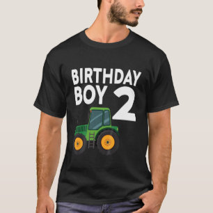 Barn 2 och födelsedagstraktor 2 2 år gammal del t shirt
