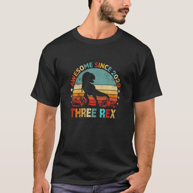 Barn 3 år gamla dinosauer Fantastisk sedan 2020 tr T Shirt (Framsida)