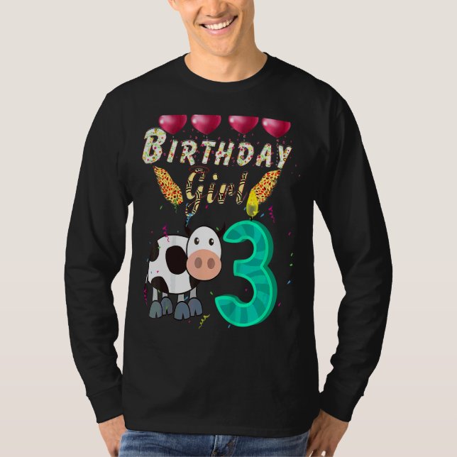 Barn 3 år gamla flickor från födelsedagstjun t shirt (Framsida)