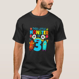 Barn 3 år gamla gåvor Den här lilla monstern är 3: T Shirt