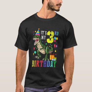 Barn 3 år gammal 3-års födelsedag Pojke Rex Dinos T Shirt