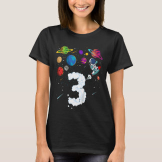 Barn 3 år gammal 3:e födelsedag Astronaut 3:e T Shirt