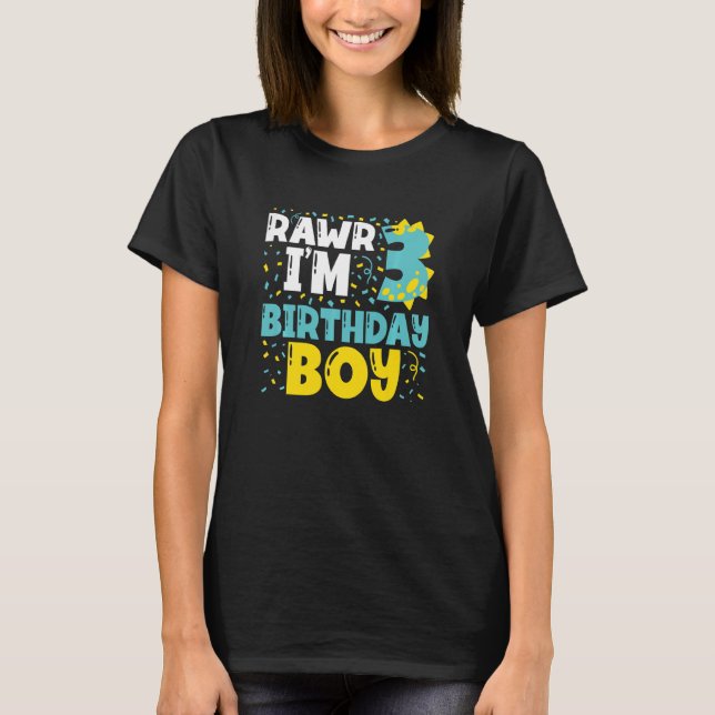 Barn 3 år gammal 3:e födelsedag, Småbarn T Shirt (Framsida)