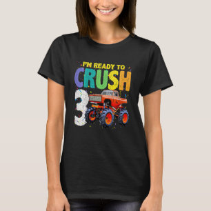 Barn 3 år gammal 3:e födelsedagstidningen Monster T Shirt