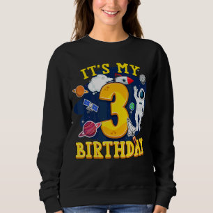Barn 3 år gammal astronaut Rymden 3:e födelsedag T Shirt