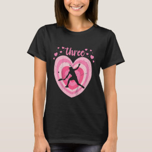 Barn 3 år gammal Cute Tennis Birthday Girl 3rd B d T Shirt