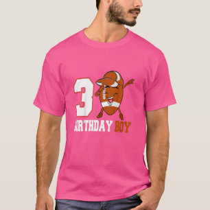Barn 3 år gammal dabbboll 3:e födelsedagspojken t shirt