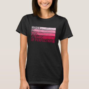 Barn 3 år gammal född 2020 Flickor 3:e födseln T Shirt