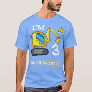 Barn 3 år gammal grävare 3:e födelsedagstru t shirt