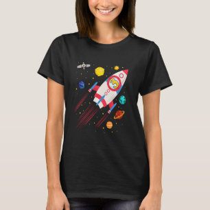 Barn 3 år gammal rymdhöftskoppel Astronau T Shirt