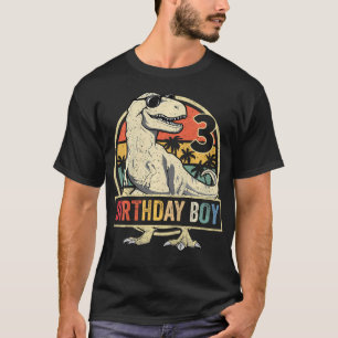 Barn 3 år gammal Shirt 3Rd Birthday Boy T Rex Dino