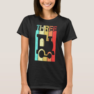 Barn 3 år gammal Tåg-födelsedag 3:e födelsedag T Shirt