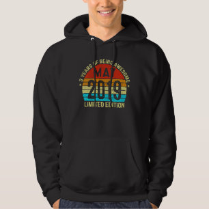 Barn 3-årig maj 2019 3:e födelsedagen hoodie