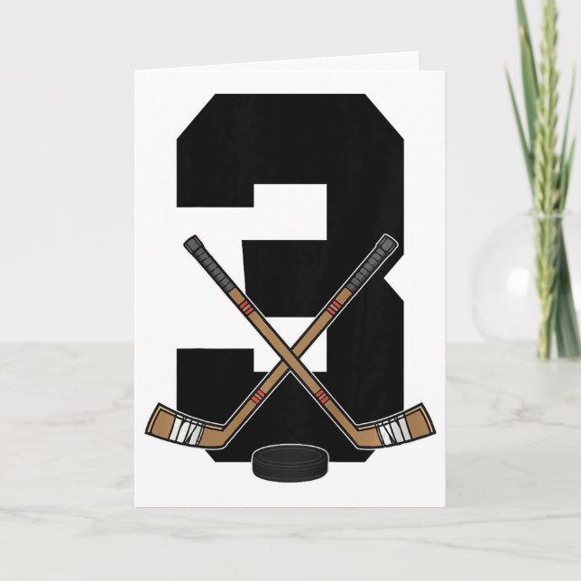 Barn 3-års födelsedag Ishockey Barn Småbarn Pojkar Kort (Framsida)