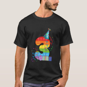 Barn 3:e födelsedag Barn Pop IT Game Board Leksak T Shirt